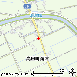 福岡県みやま市高田町海津1133周辺の地図