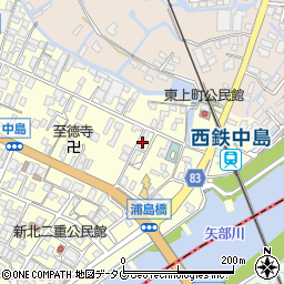 福岡県柳川市大和町中島715周辺の地図