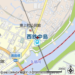 福岡県柳川市大和町中島645周辺の地図