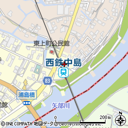 福岡県柳川市大和町中島645周辺の地図