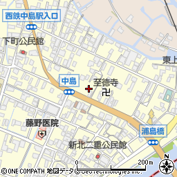 福岡県柳川市大和町中島818周辺の地図