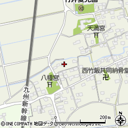 福岡県みやま市高田町竹飯1455周辺の地図