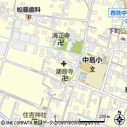 福岡県柳川市大和町中島236周辺の地図