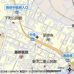 福岡県柳川市大和町中島573周辺の地図