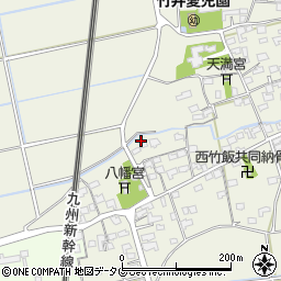 福岡県みやま市高田町竹飯1458周辺の地図