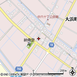 福岡県柳川市大浜町1323周辺の地図