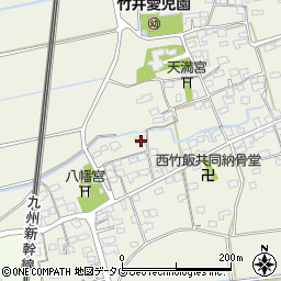 福岡県みやま市高田町竹飯1447周辺の地図