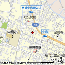 福岡県柳川市大和町中島1009周辺の地図