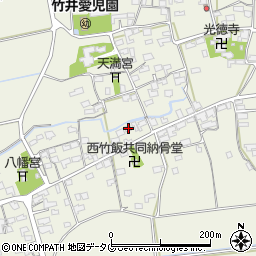 福岡県みやま市高田町竹飯1421周辺の地図
