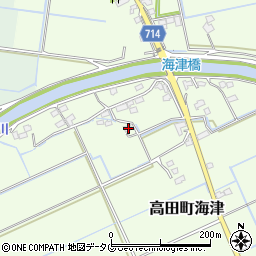 福岡県みやま市高田町海津1375周辺の地図