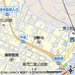 福岡県柳川市大和町中島831周辺の地図