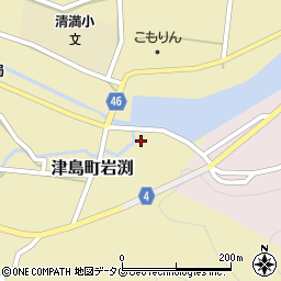 愛媛県宇和島市津島町岩渕甲-1560-1周辺の地図
