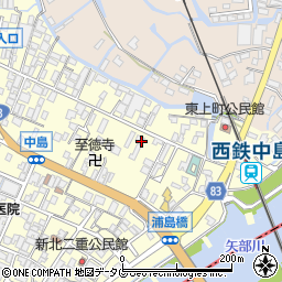 福岡県柳川市大和町中島725周辺の地図