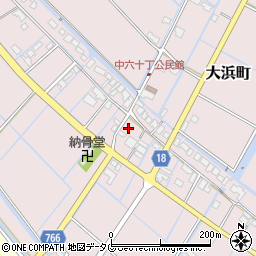 福岡県柳川市大浜町1322周辺の地図