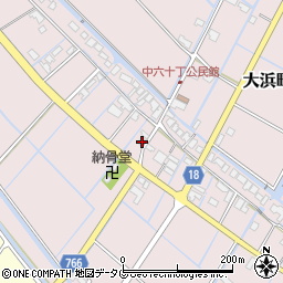 福岡県柳川市大浜町881-4周辺の地図