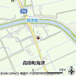 福岡県みやま市高田町海津1336周辺の地図