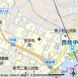 福岡県柳川市大和町中島726周辺の地図