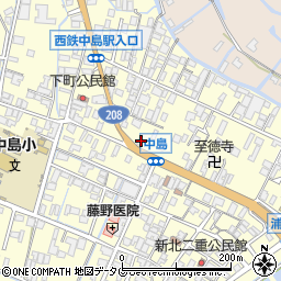 福岡県柳川市大和町中島792周辺の地図