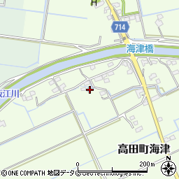 福岡県みやま市高田町海津1264周辺の地図
