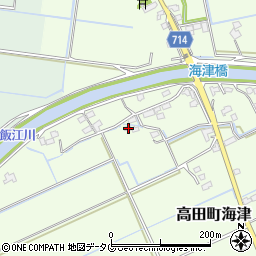 福岡県みやま市高田町海津1265周辺の地図