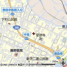福岡県柳川市大和町中島813周辺の地図