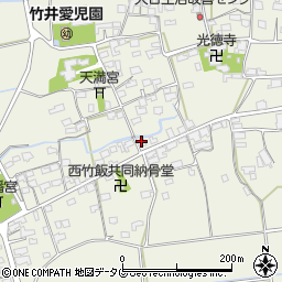 福岡県みやま市高田町竹飯1601周辺の地図
