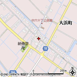 福岡県柳川市大浜町878周辺の地図