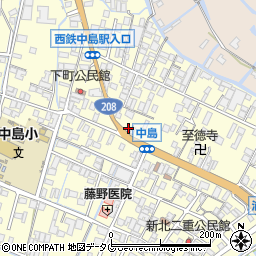 福岡県柳川市大和町中島789周辺の地図