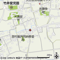 福岡県みやま市高田町竹飯1603周辺の地図