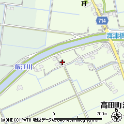 福岡県みやま市高田町海津1380周辺の地図