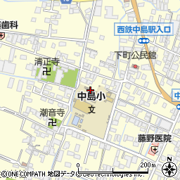 福岡県柳川市大和町中島67周辺の地図