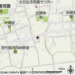 福岡県みやま市高田町竹飯1640周辺の地図