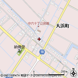 福岡県柳川市大浜町989-1周辺の地図
