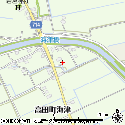 福岡県みやま市高田町海津868周辺の地図