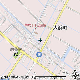 福岡県柳川市大浜町306周辺の地図