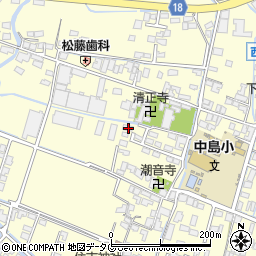 福岡県柳川市大和町中島235-1周辺の地図