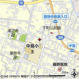 福岡県柳川市大和町中島56周辺の地図