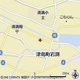 愛媛県宇和島市津島町岩渕甲-1293-1周辺の地図