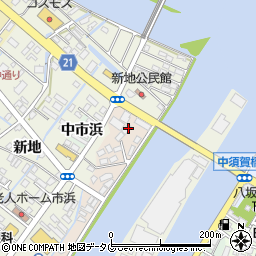大分県臼杵市下市浜744周辺の地図