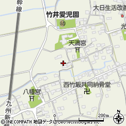 福岡県みやま市高田町竹飯1398周辺の地図