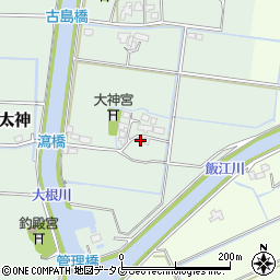 福岡県みやま市瀬高町太神2036周辺の地図