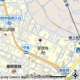 福岡県柳川市大和町中島733周辺の地図