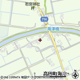 福岡県みやま市高田町海津850周辺の地図