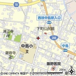 福岡県柳川市大和町中島28周辺の地図