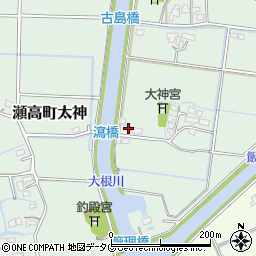 福岡県みやま市瀬高町太神2079周辺の地図