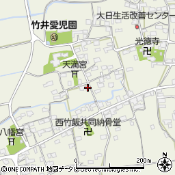 福岡県みやま市高田町竹飯1391周辺の地図