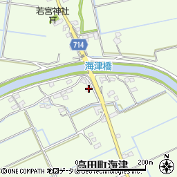福岡県みやま市高田町海津834周辺の地図