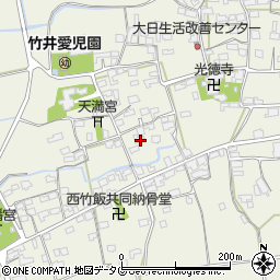 福岡県みやま市高田町竹飯1330周辺の地図