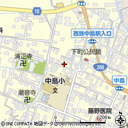 福岡県柳川市大和町中島32周辺の地図