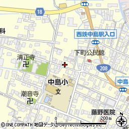 福岡県柳川市大和町中島33周辺の地図